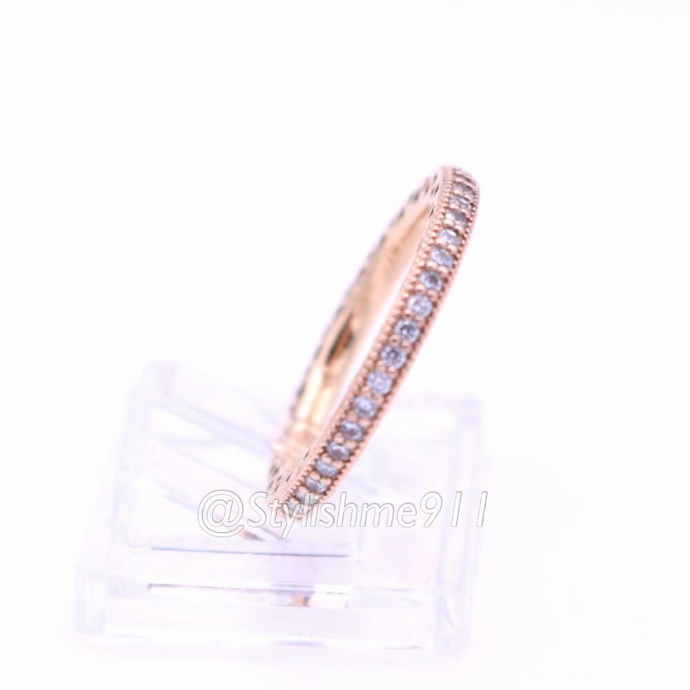 Authentic PANDORA Rose Gold Hearts of Pandora Ring - Picture 4 of 9